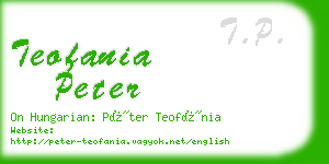 teofania peter business card